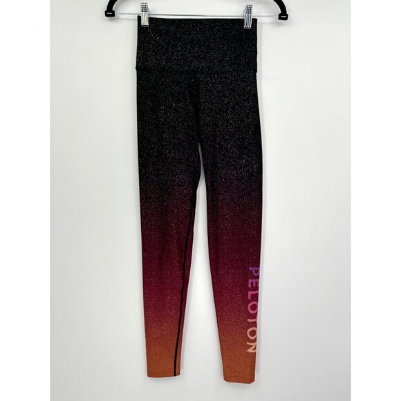 WITH (Wear it to Heart) Peloton Sunset Fade Glitter Umbre Leggings XS - Picture 2 of 5